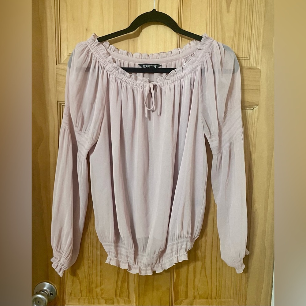 Express Champagne Pink Loose Fitting Blouse